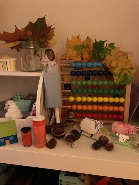 Jack in a box using a conker as a head. See jack in a box post.